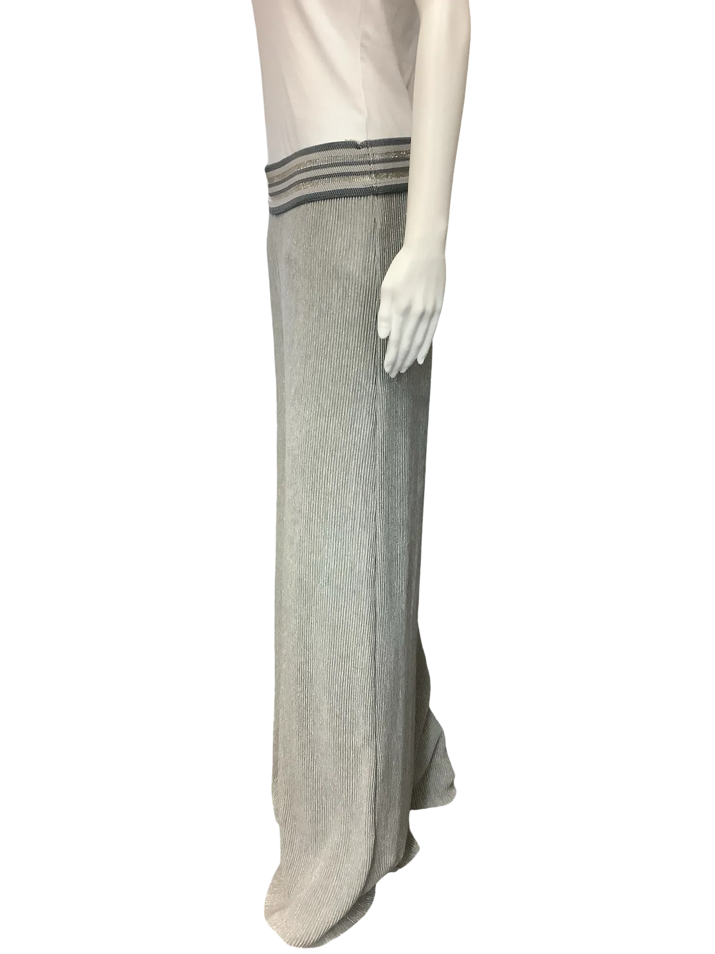 Anthrolopologie Crepuscule Pants Silver Metallic Size: L