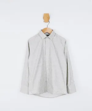 Boys Floral Patterned Slim Fit Fashion Shirt - Grey - Beige