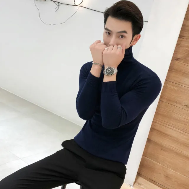 Casual Knit Turtle Neck