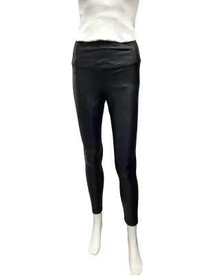 David Lerner Pant Skinny Leg Faux Leather Black Size: S