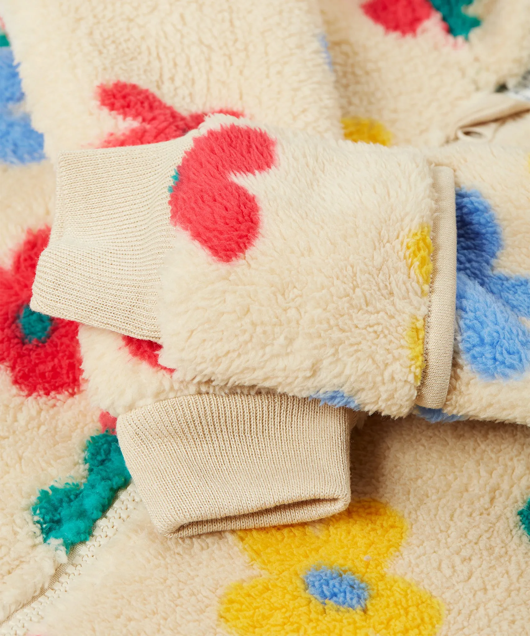 Frugi Cosy Ted Snuggle Suit - Flower Pop
