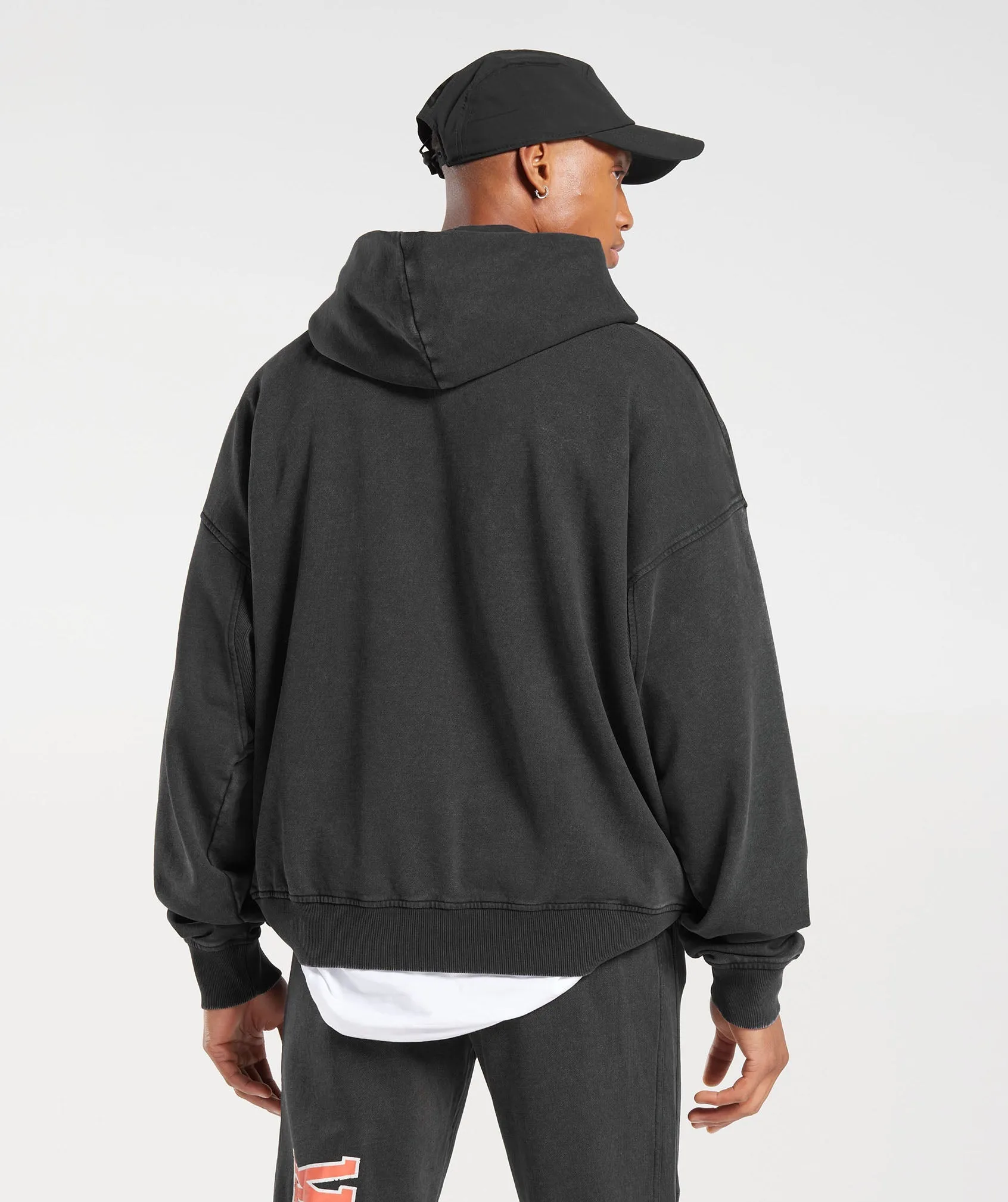 Gymshark Collegiate Hoodie - Black/Acid Wash