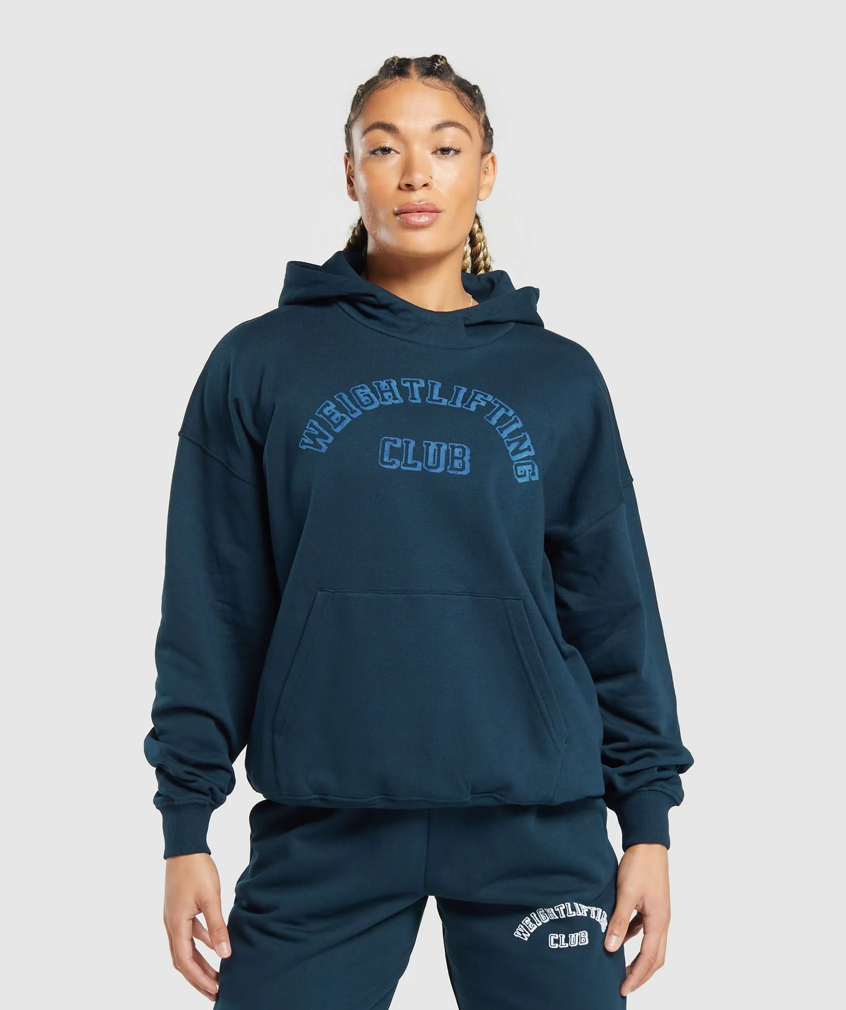 Gymshark Weightlifting Oversized Hoodie - Navy