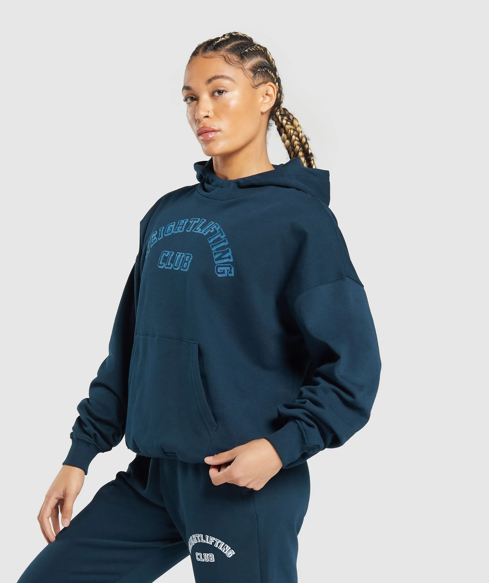 Gymshark Weightlifting Oversized Hoodie - Navy