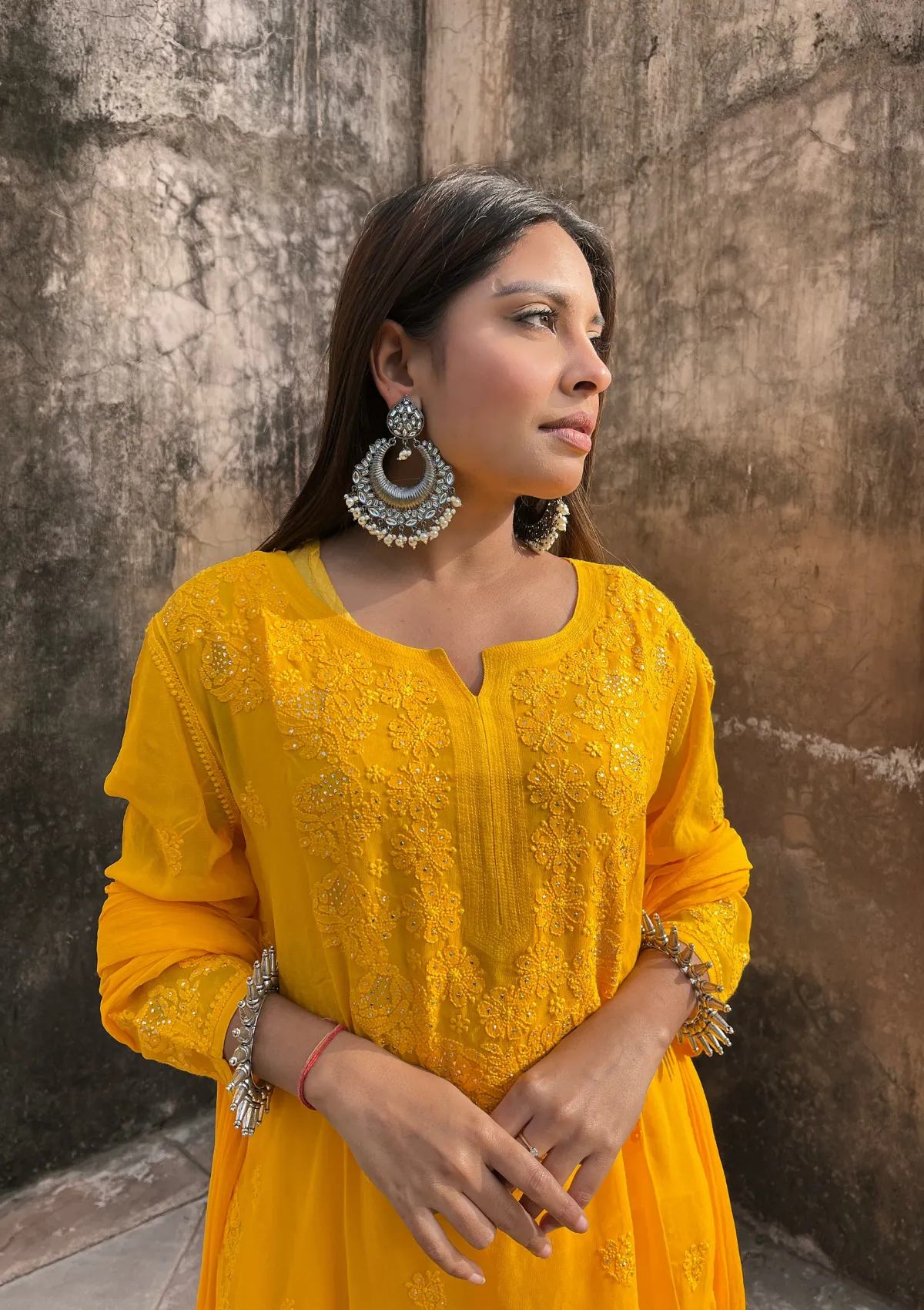 Mira Georgette Straight Kurta Set