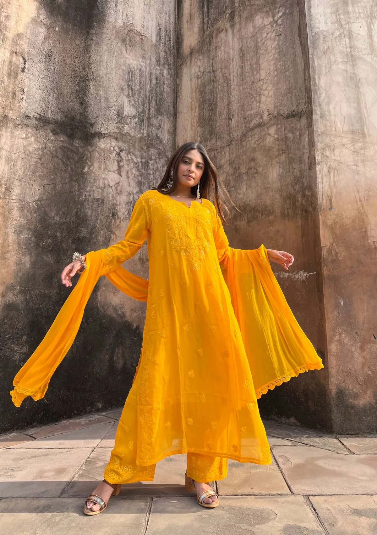 Mira Georgette Straight Kurta Set