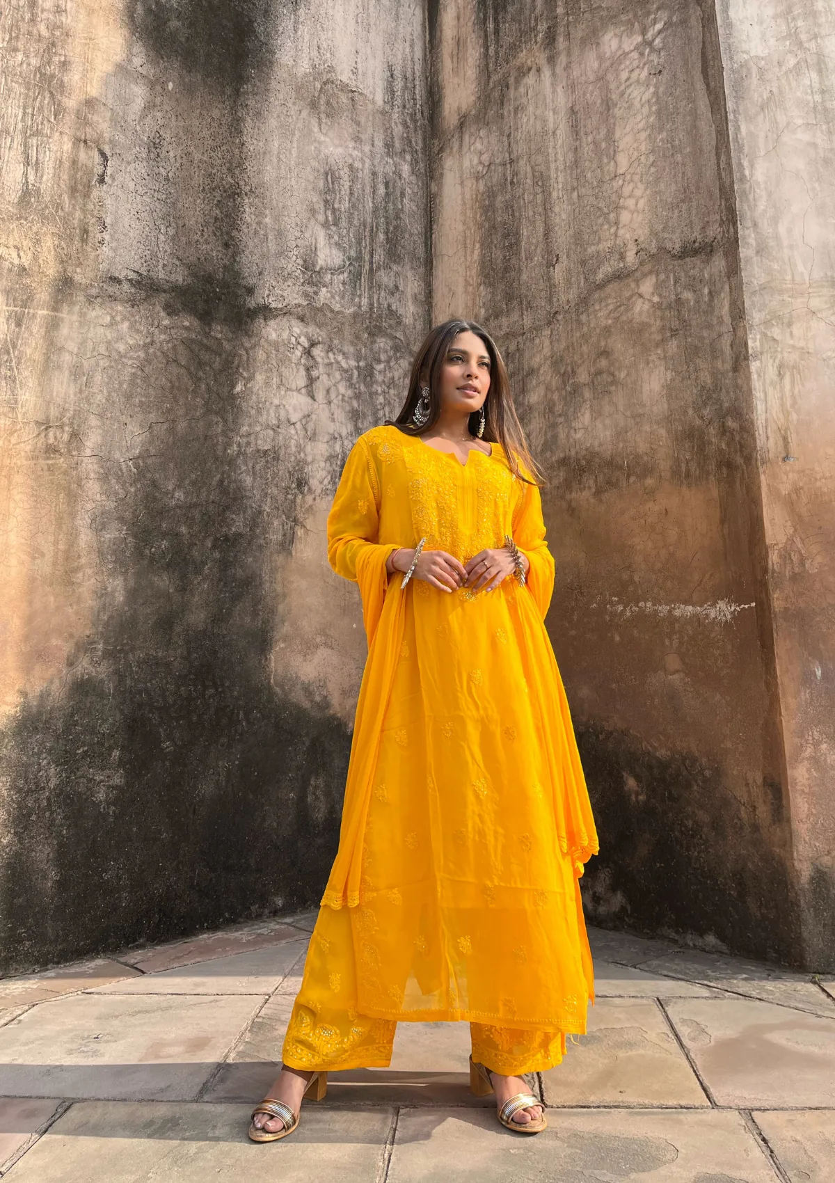 Mira Georgette Straight Kurta Set