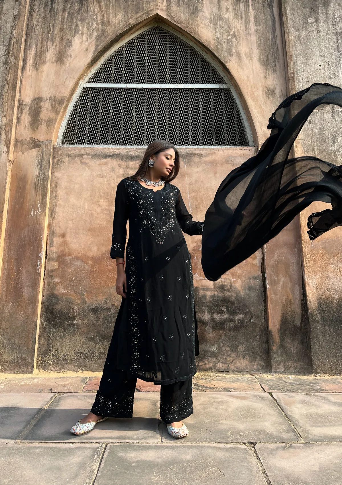 Mira Georgette Straight Kurta Set
