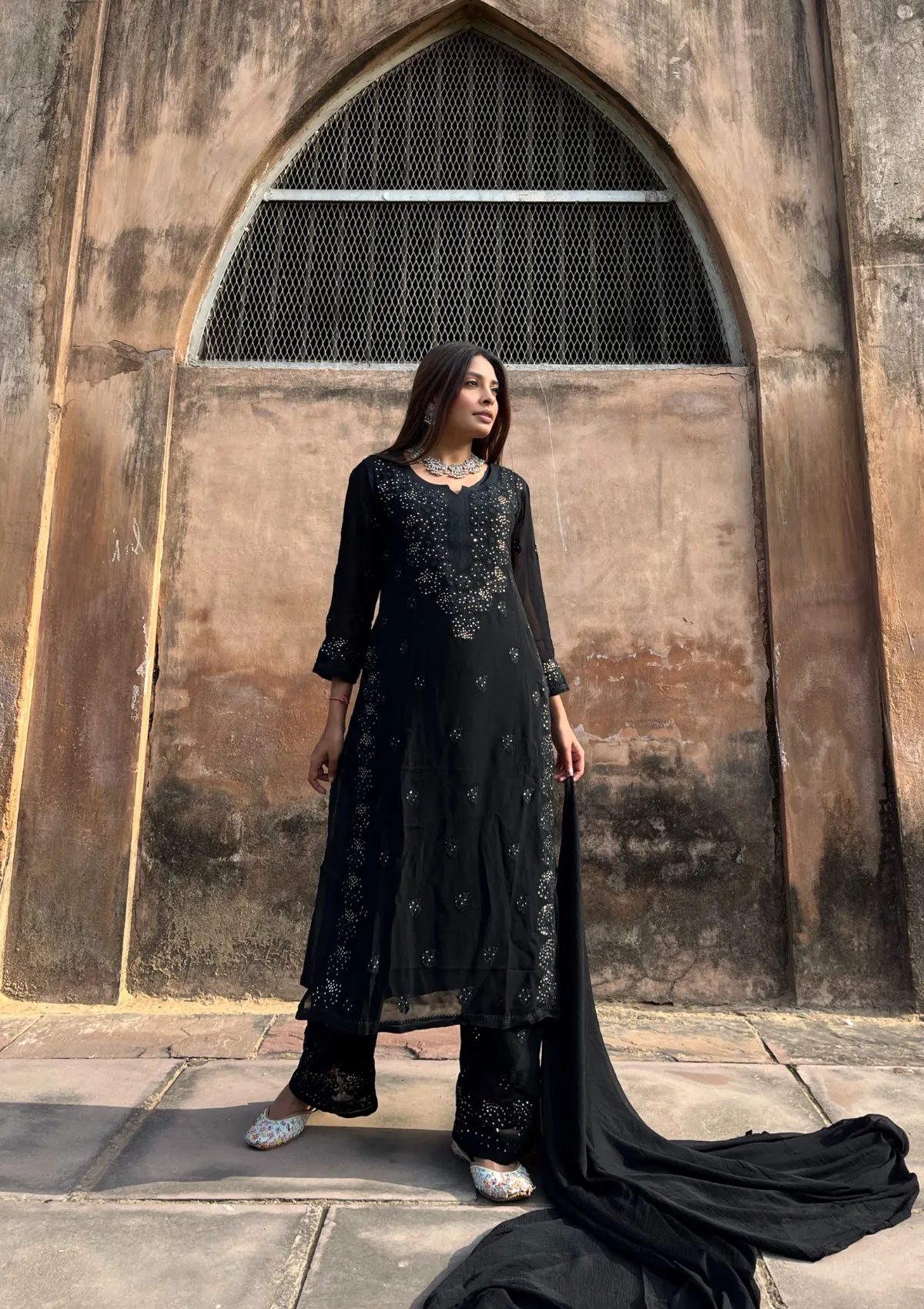 Mira Georgette Straight Kurta Set
