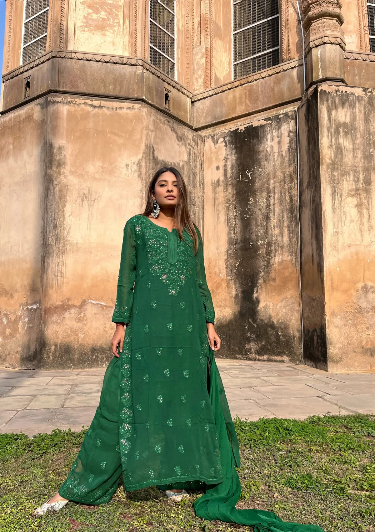 Mira Georgette Straight Kurta Set