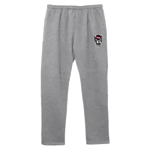 NC State Wolfpack Heather Grey Wolfhead Benchmark Sweatpants