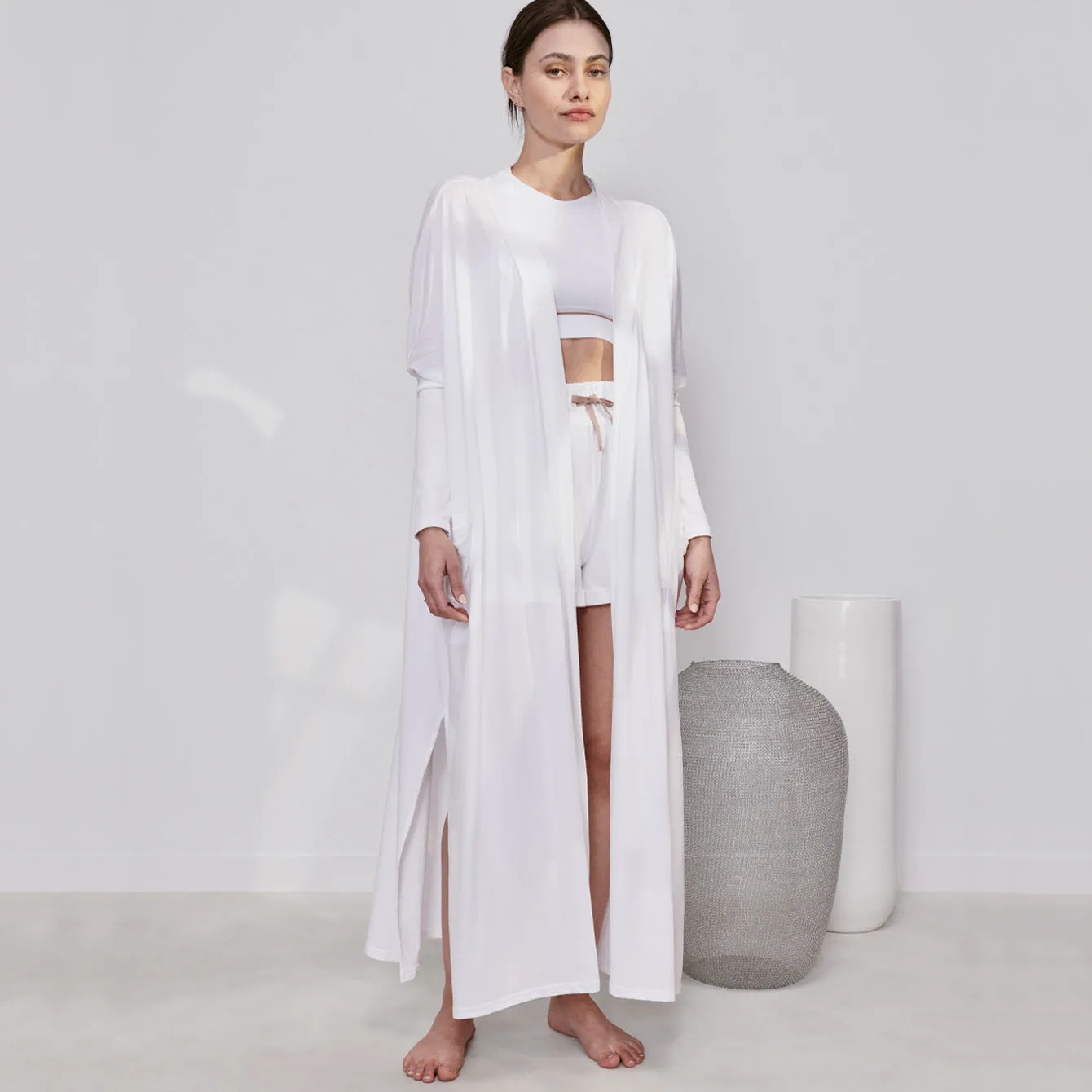 Organic Pima Long Cardigan