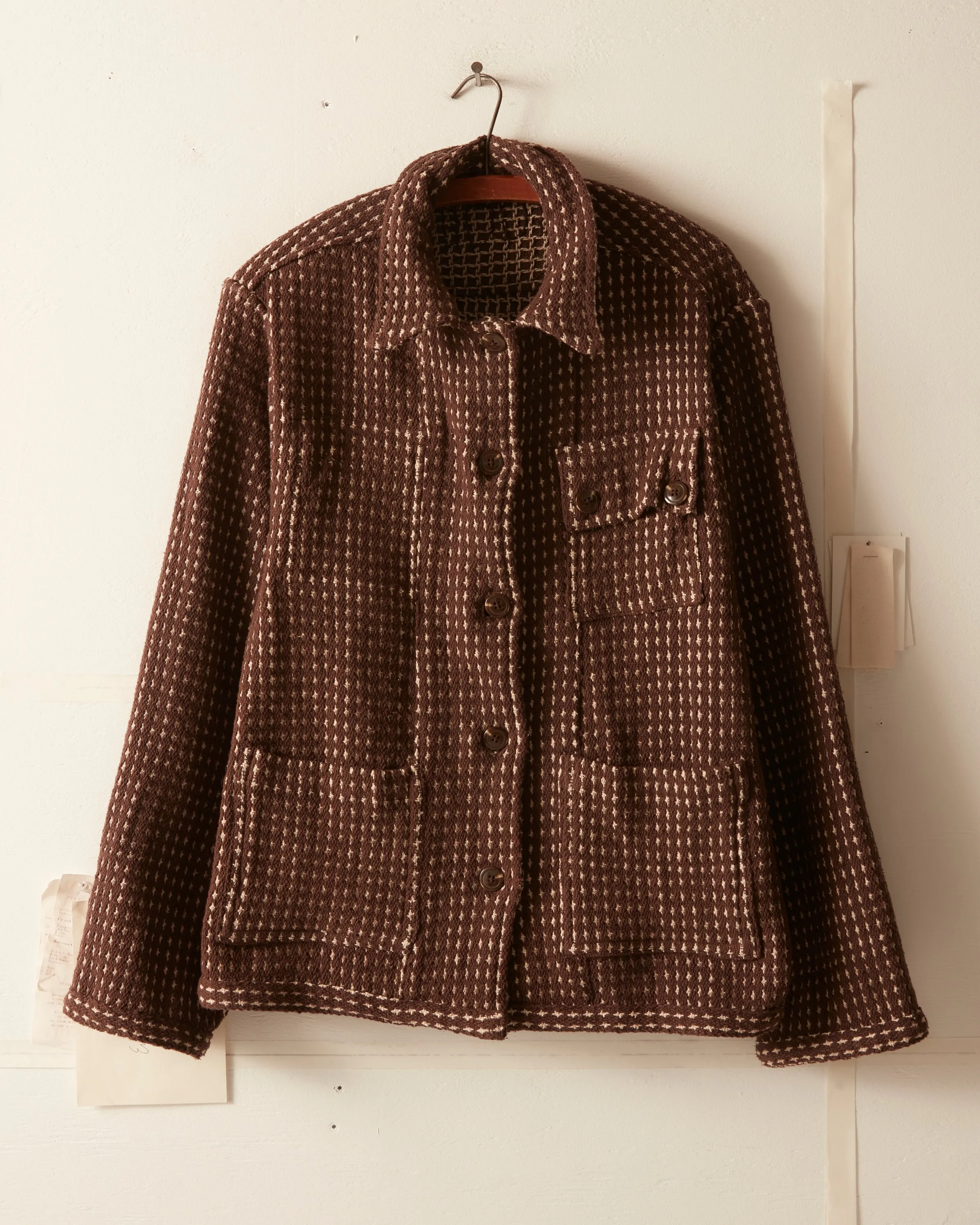 Reversible Duo Waffle Jacket - Brown