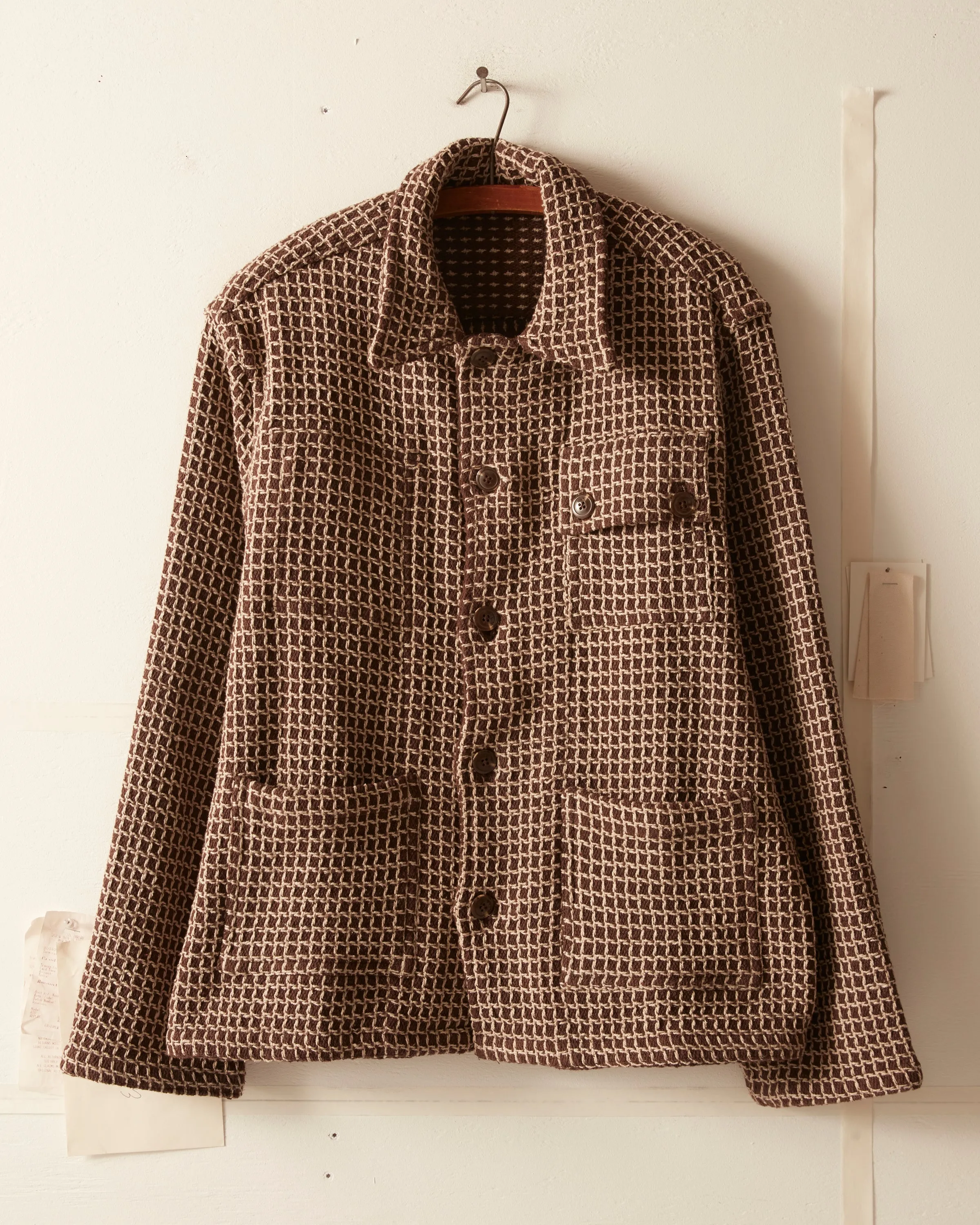 Reversible Duo Waffle Jacket - Brown