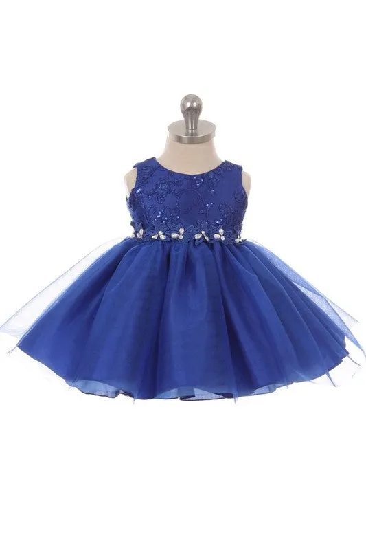 Royal Blue Baby Girl Dress-Infant flowergirl Dresses