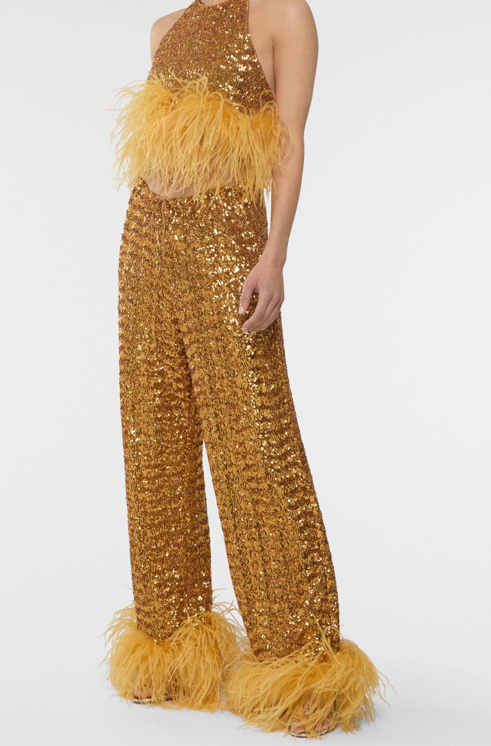 SS24 Paillettes Plumage Pants