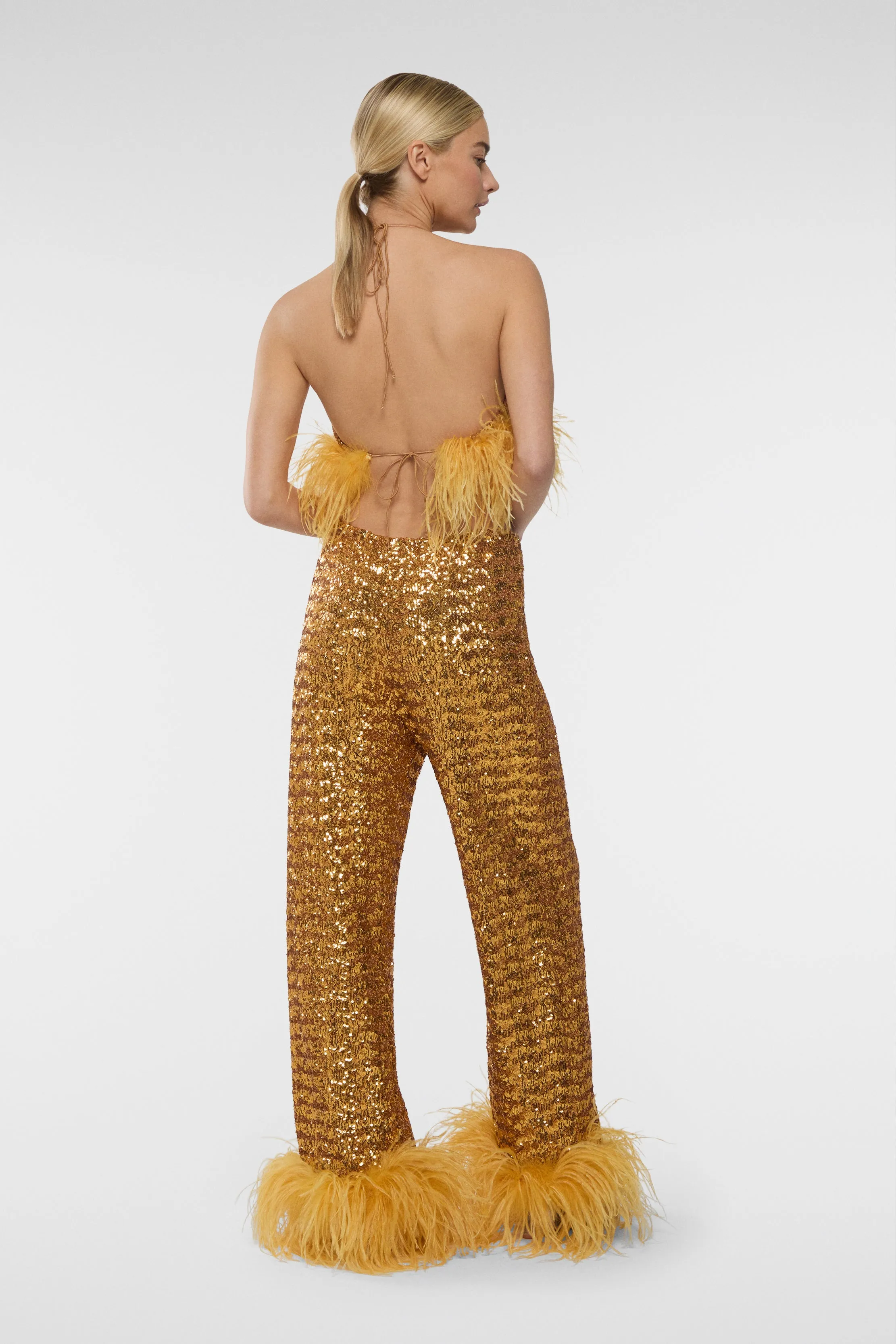 SS24 Paillettes Plumage Pants