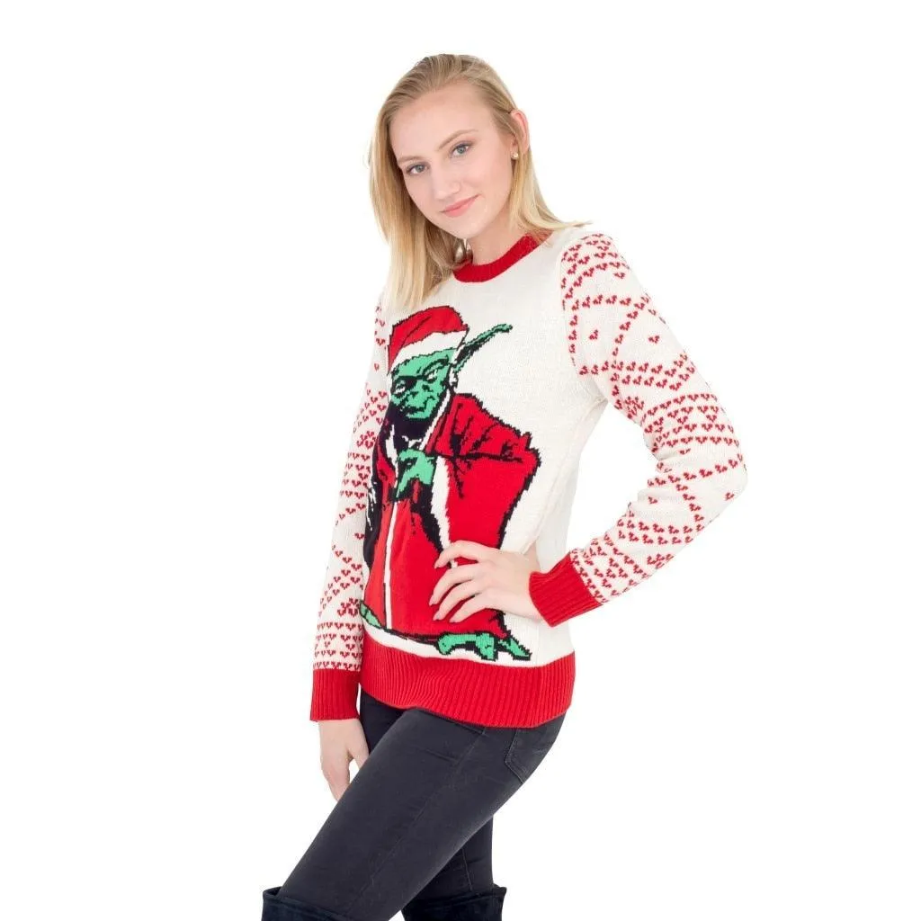 Star Wars Jedi Yoda Dressed As Santa Ugly Christmas Sweater