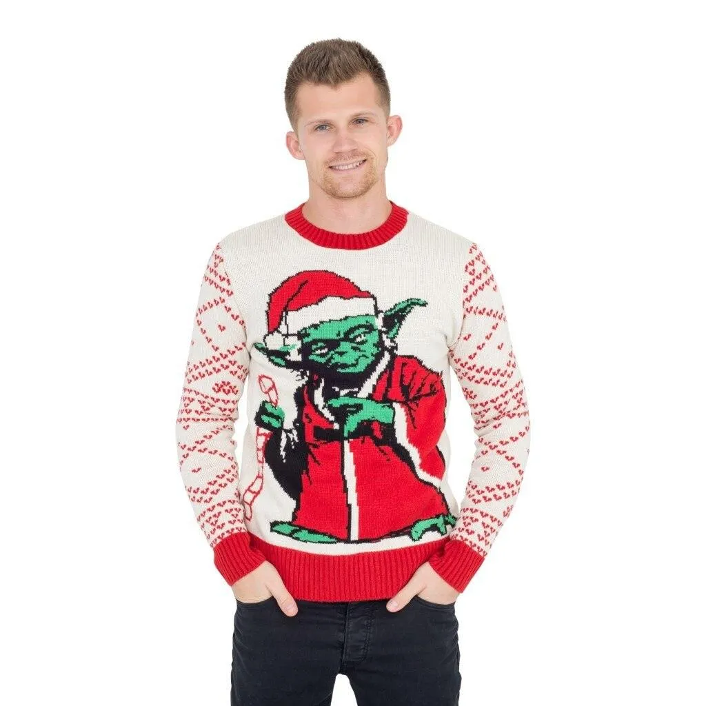 Star Wars Jedi Yoda Dressed As Santa Ugly Christmas Sweater